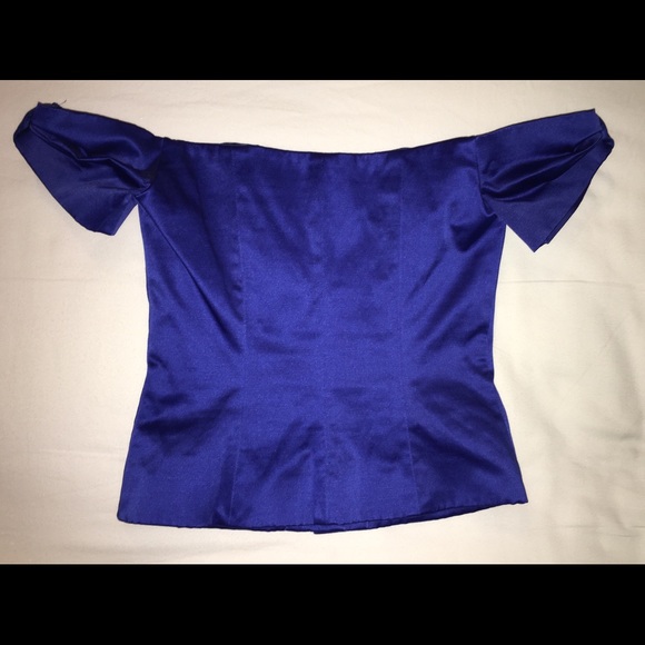 Bebe Royal Blue Off-the-Shoulder Corset Size 0 - Picture 3 of 5
